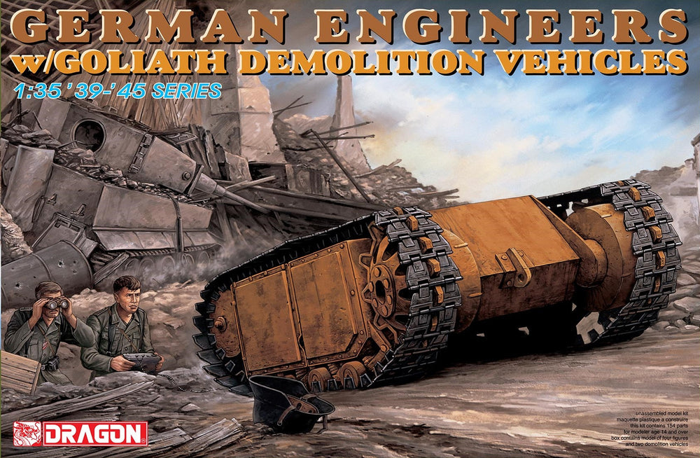 DRAGON 1/35 MILITARY WW2 German Engineers with Goliath Demolition Vehicle