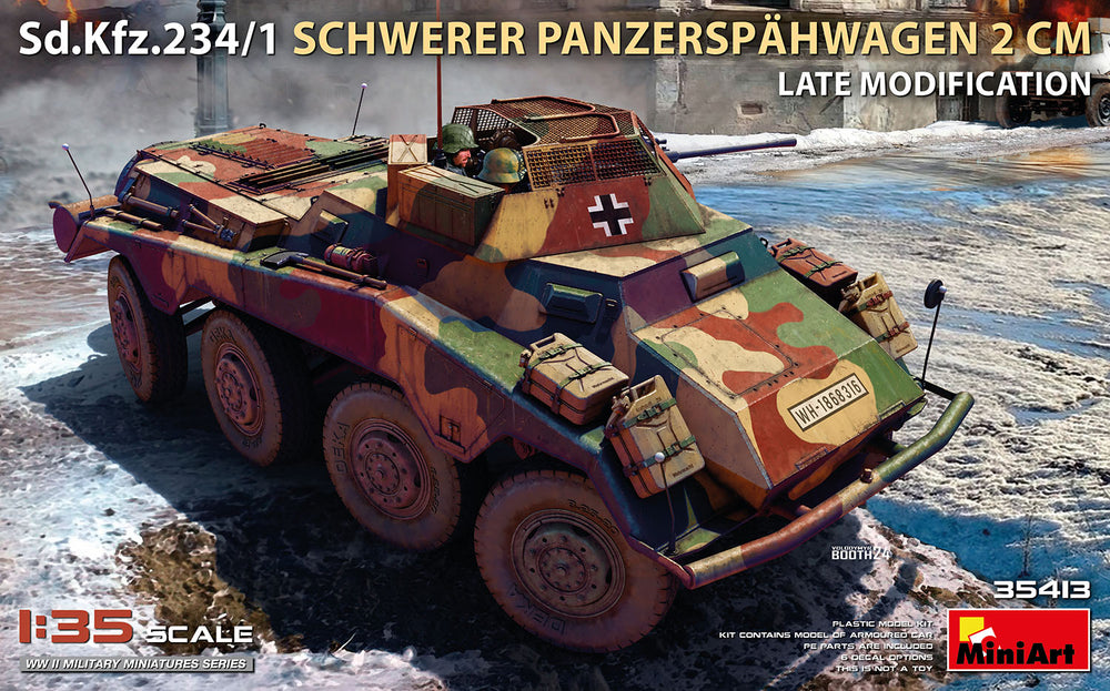 Miniart 1/35 WW2 German Sd.Kfz.234/1 Schwerer Panzerspähwagen (2 cm). Late Mod
