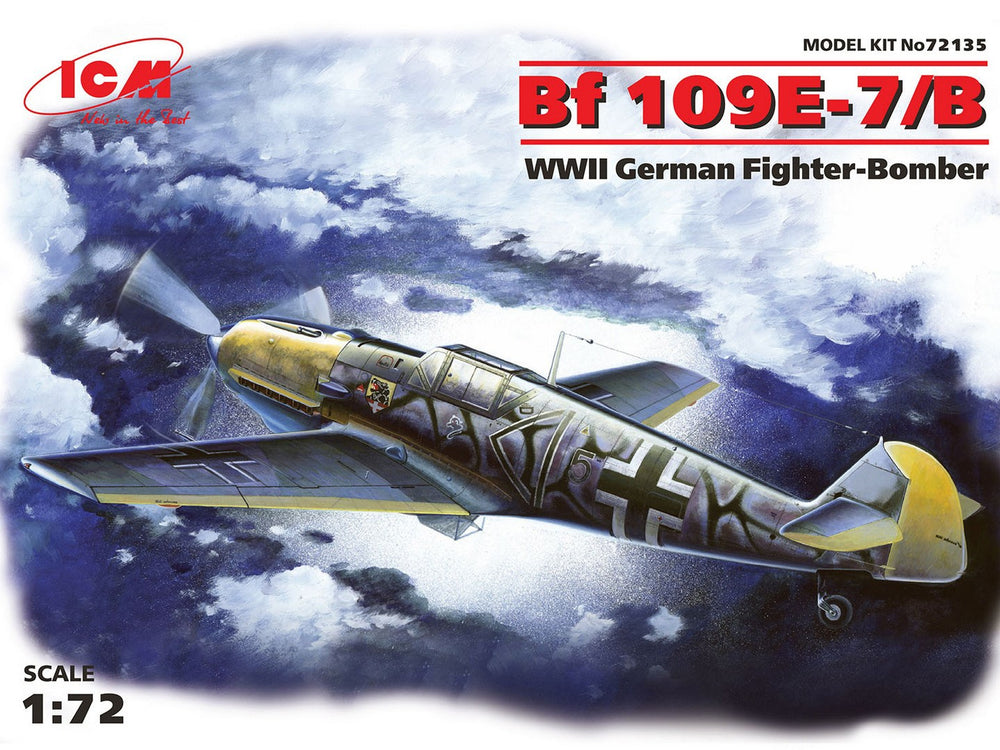 ICM 1/72 WW2 Messerschmitt Bf 109E-7/B, WWII German Fighter-Bomber