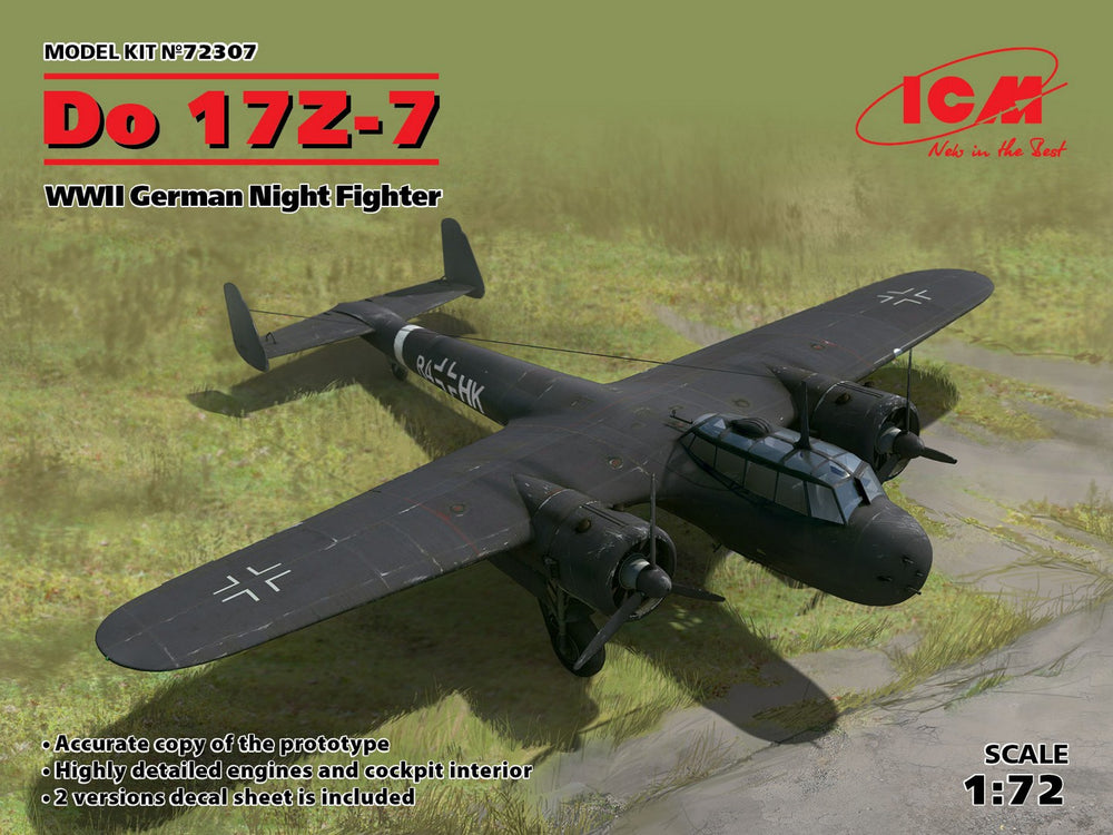 ICM 1/72 WW2 Do 17Z-7, WWII German Night Fighter
