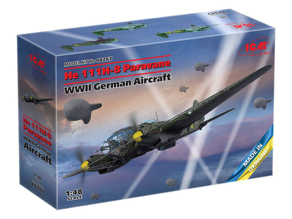 ICM 1/48 WW2 German Heinkel He-111H-8 Paravane Aircraft