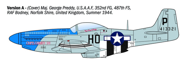 Italeri 1/72 WW2 North-American P-51D Mustang Aces. 5 USAAF ACES VERSIONS
