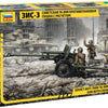 Zvezda 1/35 Scale WW2 Russian Soviet 76mm Anti-Tank Gun Zis-3 with crew
