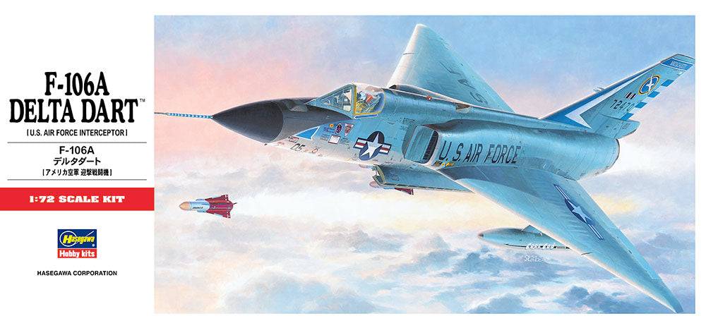 Hasegawa 1:72 Scale F-106A Delta Dart aircraft model kit