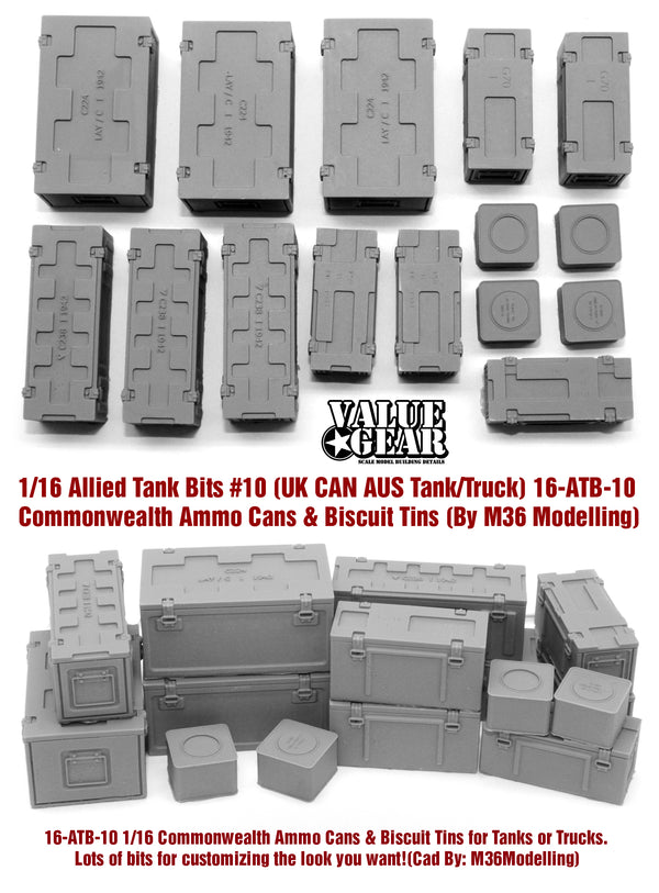 Valuegear 1/16 Scale resin model WW2 Commonwealth Ammo Cans