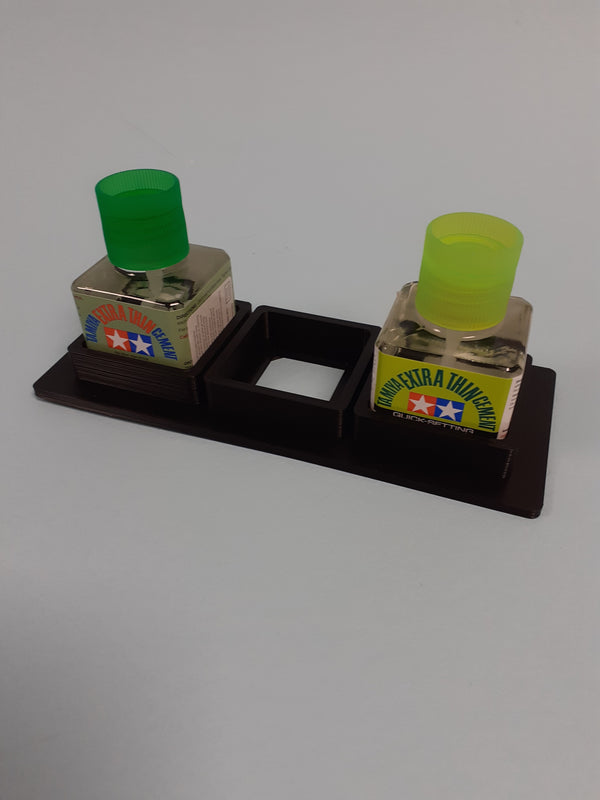 Triple Glue bottle holder, suit Tamiya and AK glue bottles