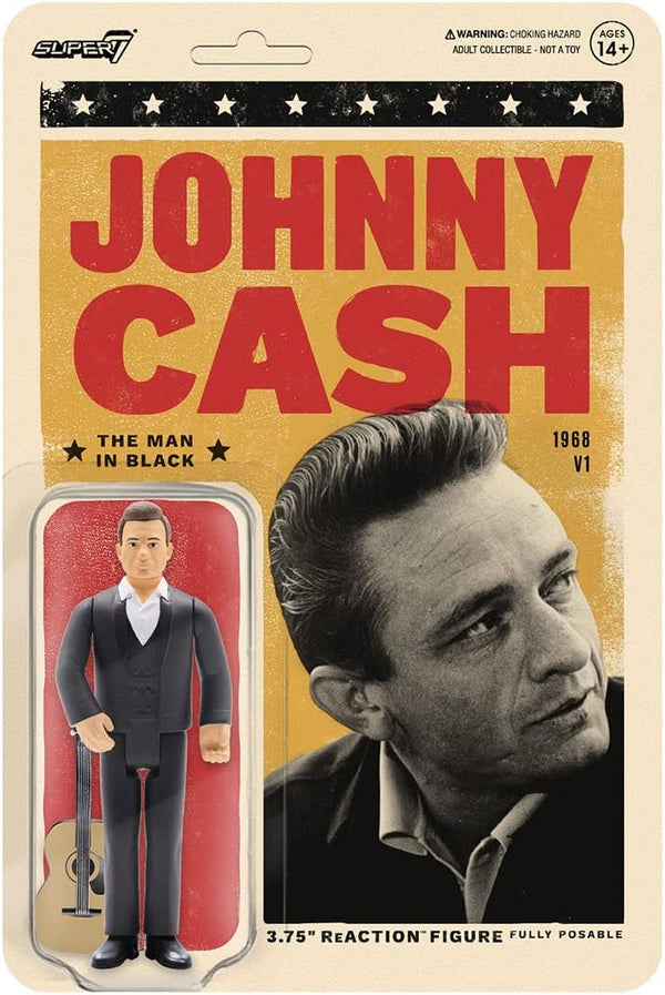 Super7 Johnny Cash The Man In Black ReAction Figure