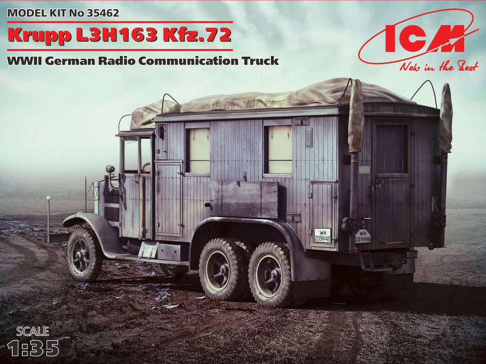 ICM 1/35 WW2 Krupp L3H163 Kfz.72, WWII German Radio Communication Truck
