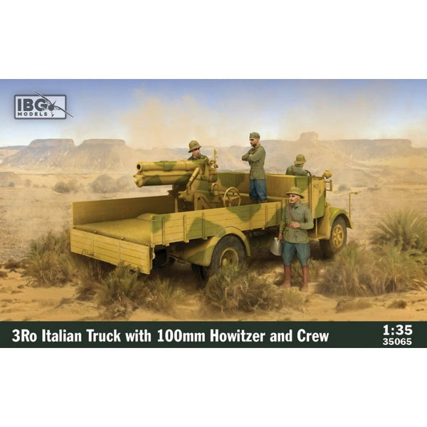 IBG 1/35 WW2 3Ro Italian Truck with 100mm Howitzer and Crew