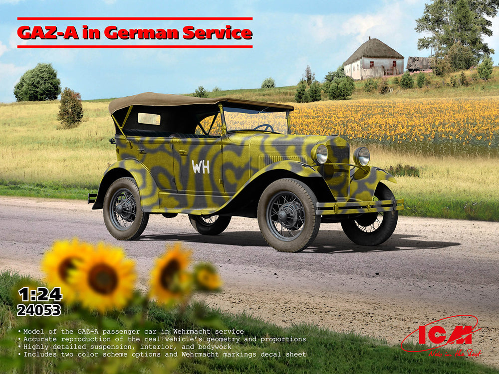ICM FIGURES 1:24 GAZ-A Passenger Car in German Service