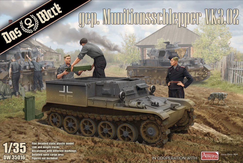 Das Werk 1/35 scale WW2 German Gepanzerter Munitionsschlepper VK3.02, 1/35