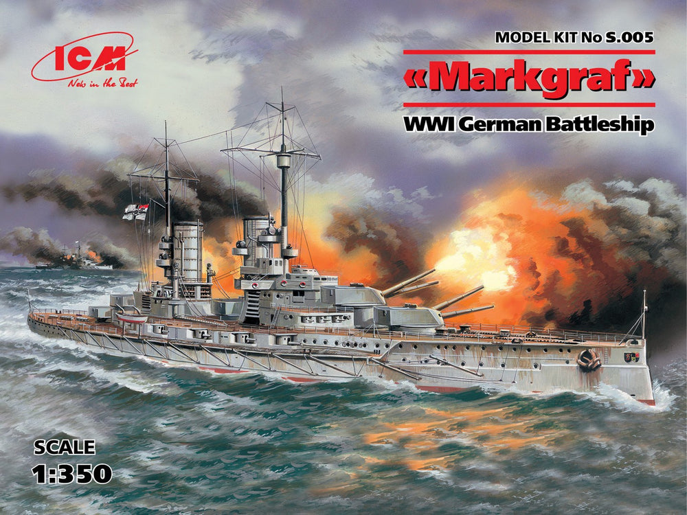 ICM 1/350 'Markgraf', WWI German Battleship