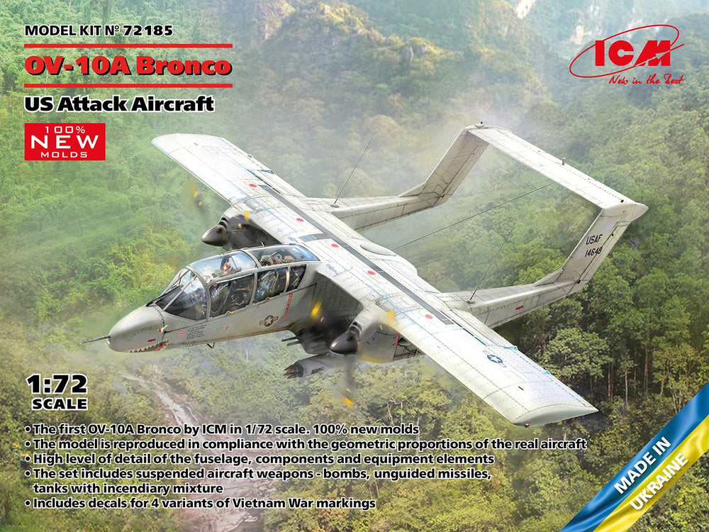 ICM 1/72 Vietnam war OV-10A Bronco, U.S. Attack Aircraft