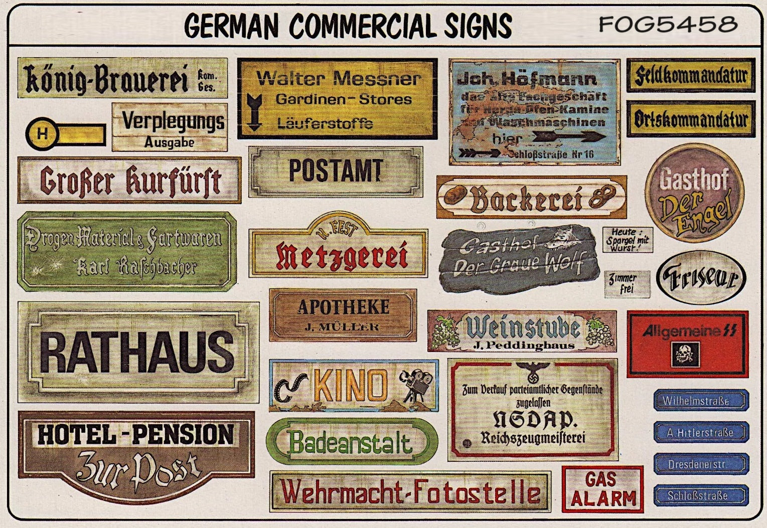 FoG Models 1/35 WW2 German Commercial signs diorama accessory | Fields ...