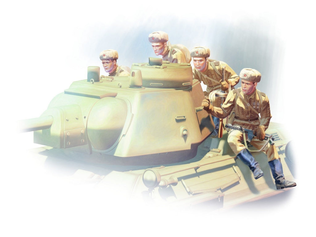 ICM 1/35 WW2 Soviet Tank Riders (1943-1945) (4 figures) | Fields of ...