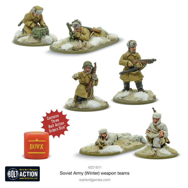 Warlord Games 28mm - Bolt Action WW2 Soviet Army (Winter) weapons teams