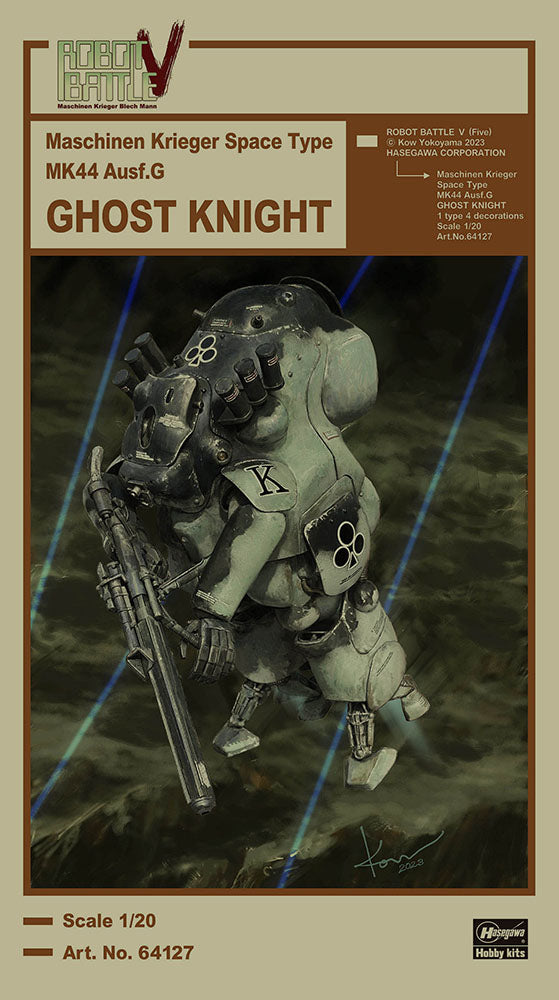 HASEGAWA 1:20 Robot Battle V 'Five' Maschinen Krieger Space Type MK44 Ausf.G Ghost Knight