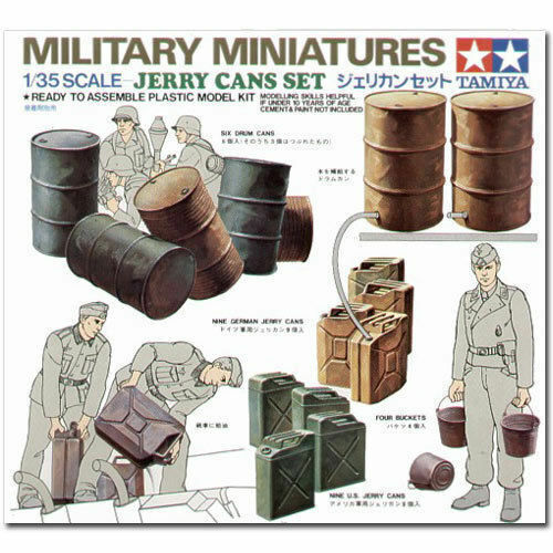 Tamiya 1/35 scale Jerry Can and oil drum set diorama accessory