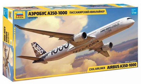 Zvezda 1/144 Civil Airliner Airbus A350-1000 plane model kit