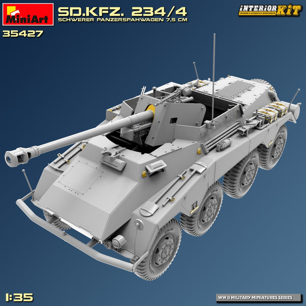 Miniart 1/35 WW2 GERMAN Sd.Kfz. 234/4 SCHWERER PANZERSPAHWAGEN 7,5 cm