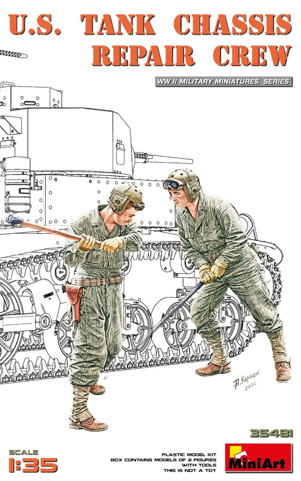 Miniart 1/35 WW2 US Tank Chassis Repair Crew