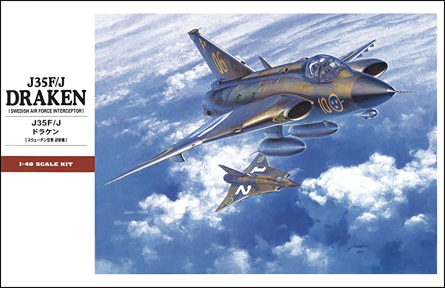 Hasegawa 1:48 SAAB J35F/J Draken