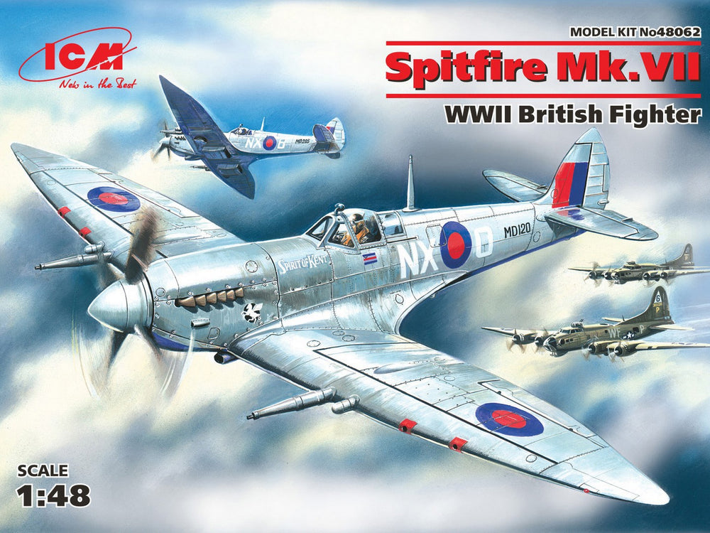 ICM 1/48 WW2 RAF Spitfire Mk.VII, WWII British Fighter