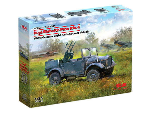ICM 1/35 WW2 le.gl.Einheitz-Pkw Kfz.4, WWII German Light Anti-Aircraft Vehicle