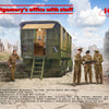 ICM VEHICLES 1:35 Montgomery's Mobile Office with Staff (4 Figures)