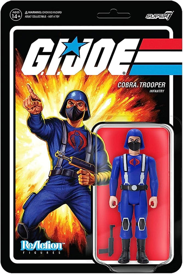 Super7 G.I. JOE Cobra Trooper Y-BACK (Pink) ReAction Figure