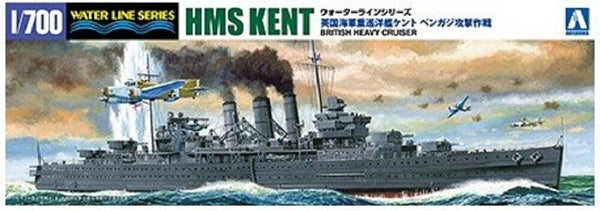 Aoshima 1/700 BRITISH HEAVY CRUISER KENT ATTACK OF BENGHAZI