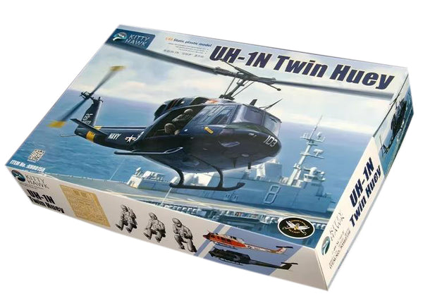 Kittyhawk 1/48 Scale UH-1N Huey twin helicopter model kit