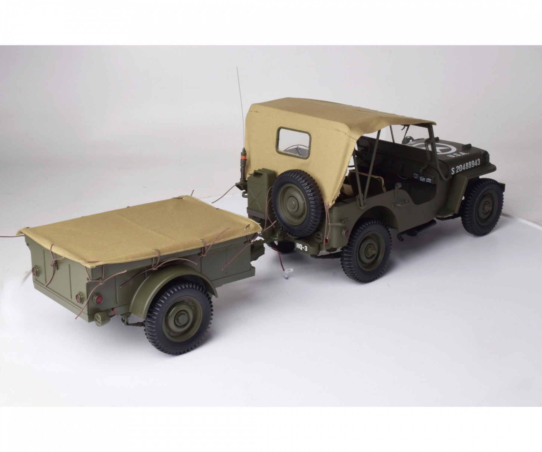 IXO COLLECTIONS Full Kit WW2 US Willys & Acc. 1/8 Scale Metal Kit ...