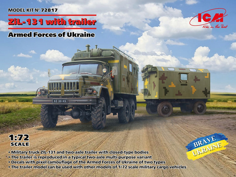 ICM 1/72 ZiL-131, Truck with Trailer, Armed Forces of Ukraine