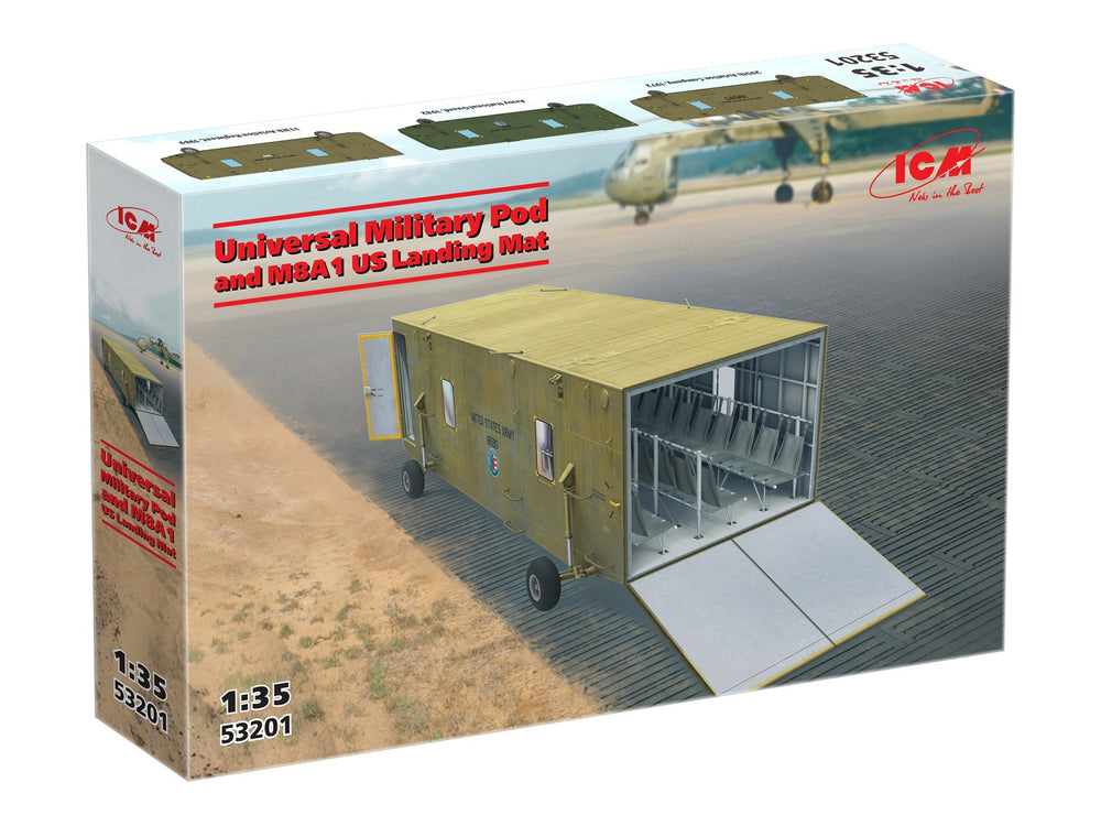 ICM 1/35 Universal Military Pod with M8A1 U.S. Landing Mat