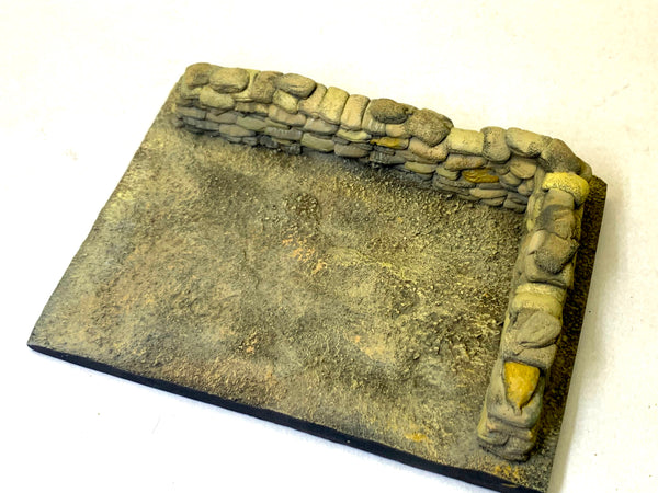 1/35 scale Sandbags Long L wall and Base 180mm x 130mm