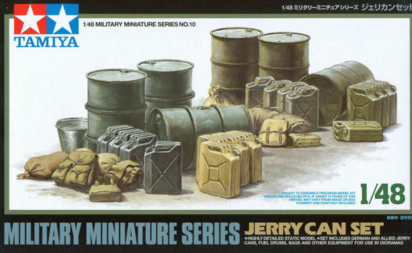 Tamiya 1/48 scale WW2 German Jerry Can and fuel drum diorama accessory Set