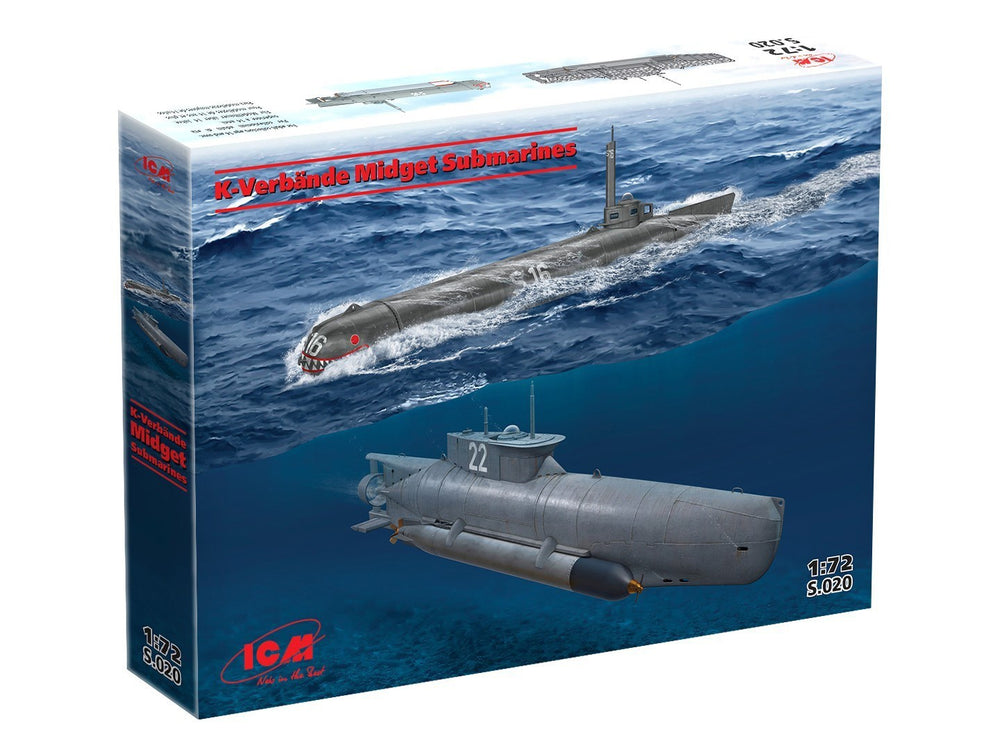 ICM 1/72 K-Verbände Midget Submarines, 'Seehund' & 'Molch' (Set of 2)