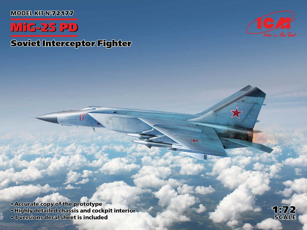 ICM 1/72 MiG-25PD, Soviet Interceptor Fighter