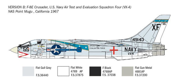 Italeri 1/72 F-8E Crusader C plane aircraft model kit