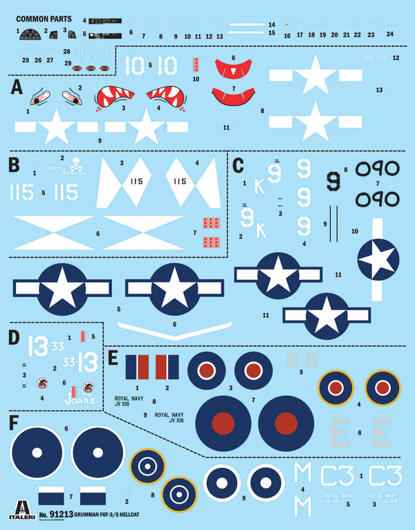 Italeri 1/72 AIRCRAFT WW2 USN Grumman Hellcat F6 F-3