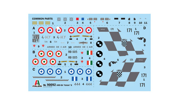 Italeri 1/72 scale Rafale B Two-Seat French Fighter Aircraft model kit