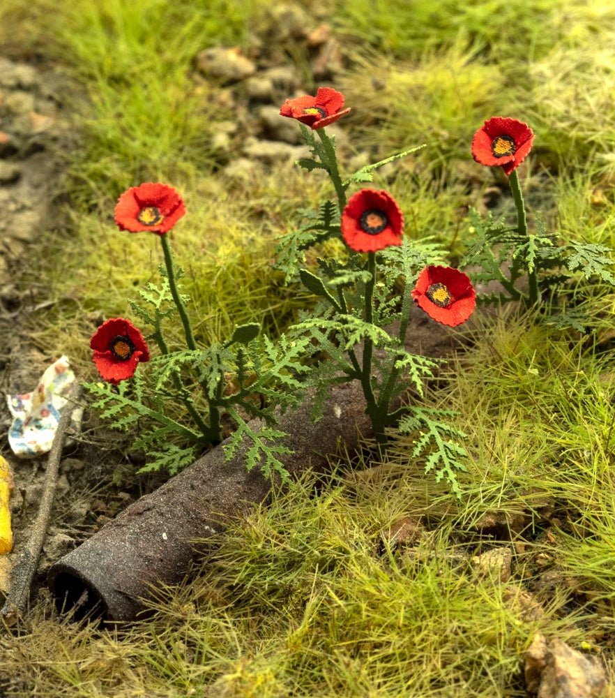 Model Scene Mohnblume / Poppies 1:35 scale diorama accessory