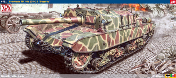 Italeri 1/35 WW2 Italian 1/35 Semovente M43 Bassotto tank model kit