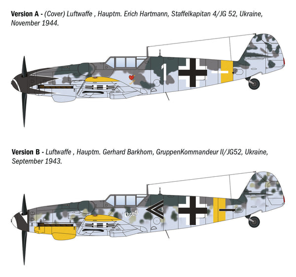 Italeri 1/72 scale WW2 German Bf 109 G-2/G-6 Aces plane model kit