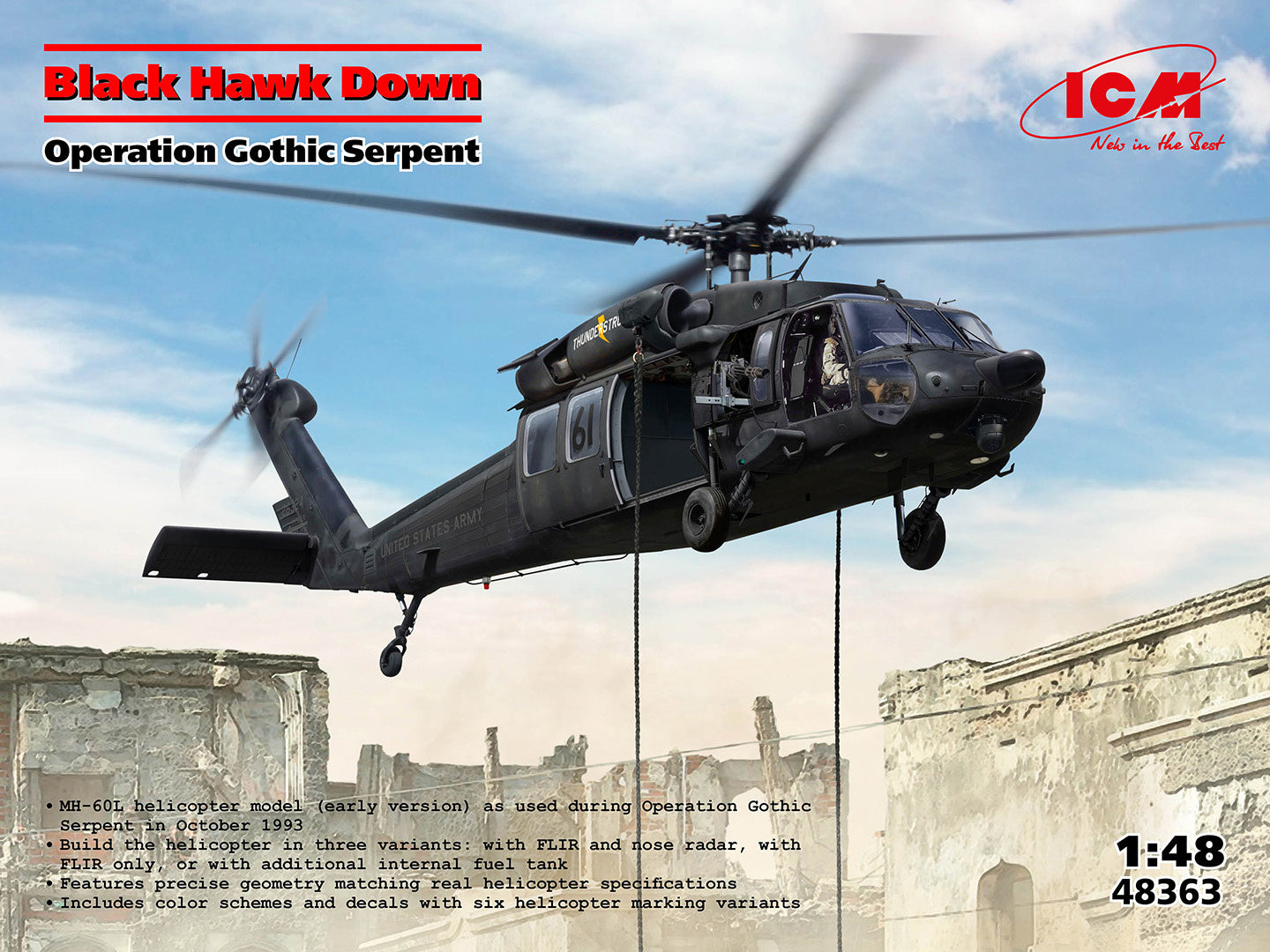 Gun Hawk Model ICM 1/35 scale Black Hawk Down. Operation Gothic Serpent | Fields of ...
