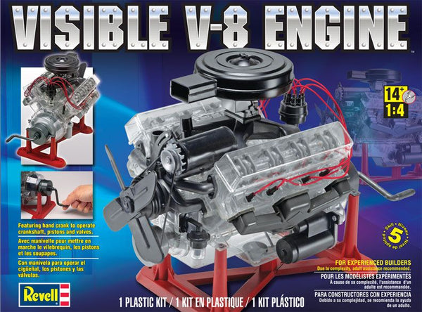 Revell 1/4 Scale Visible V-8 Engine Plastic Assembly Kit