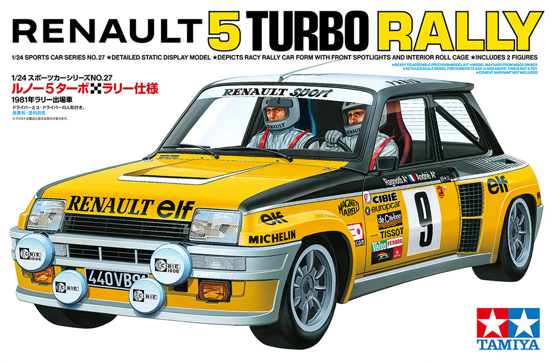 Tamiya 1/24 scale Renault 5 Turbo Rally car model kit | Fields of Glory ...