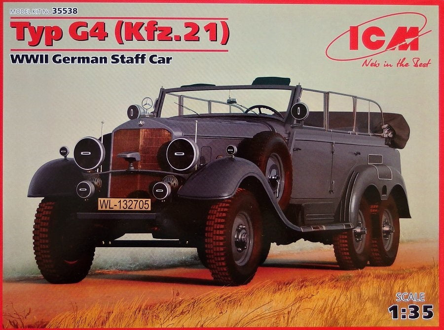 ICM 1/35 WW2 Typ G4 (Kfz.21), WWII German Staff Car