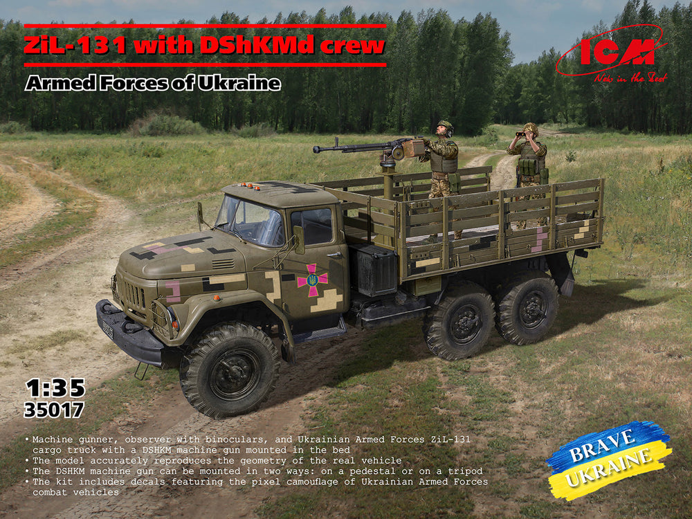 ICM VEHICLES 1:35 ZiL-131 with DShKMd Crew, Armed Forces of Ukraine